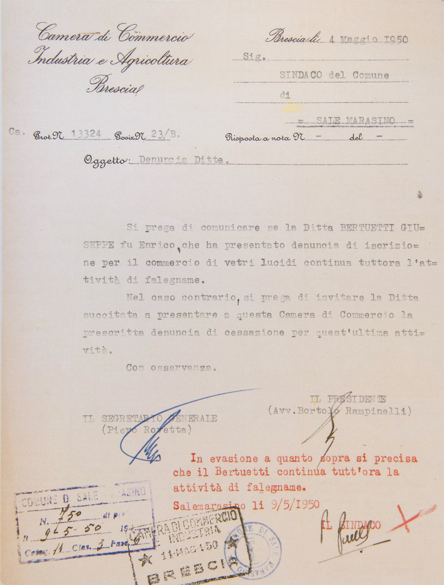 Documenti storici Falegnameria Adda Documenti storici Falegnameria Adda
