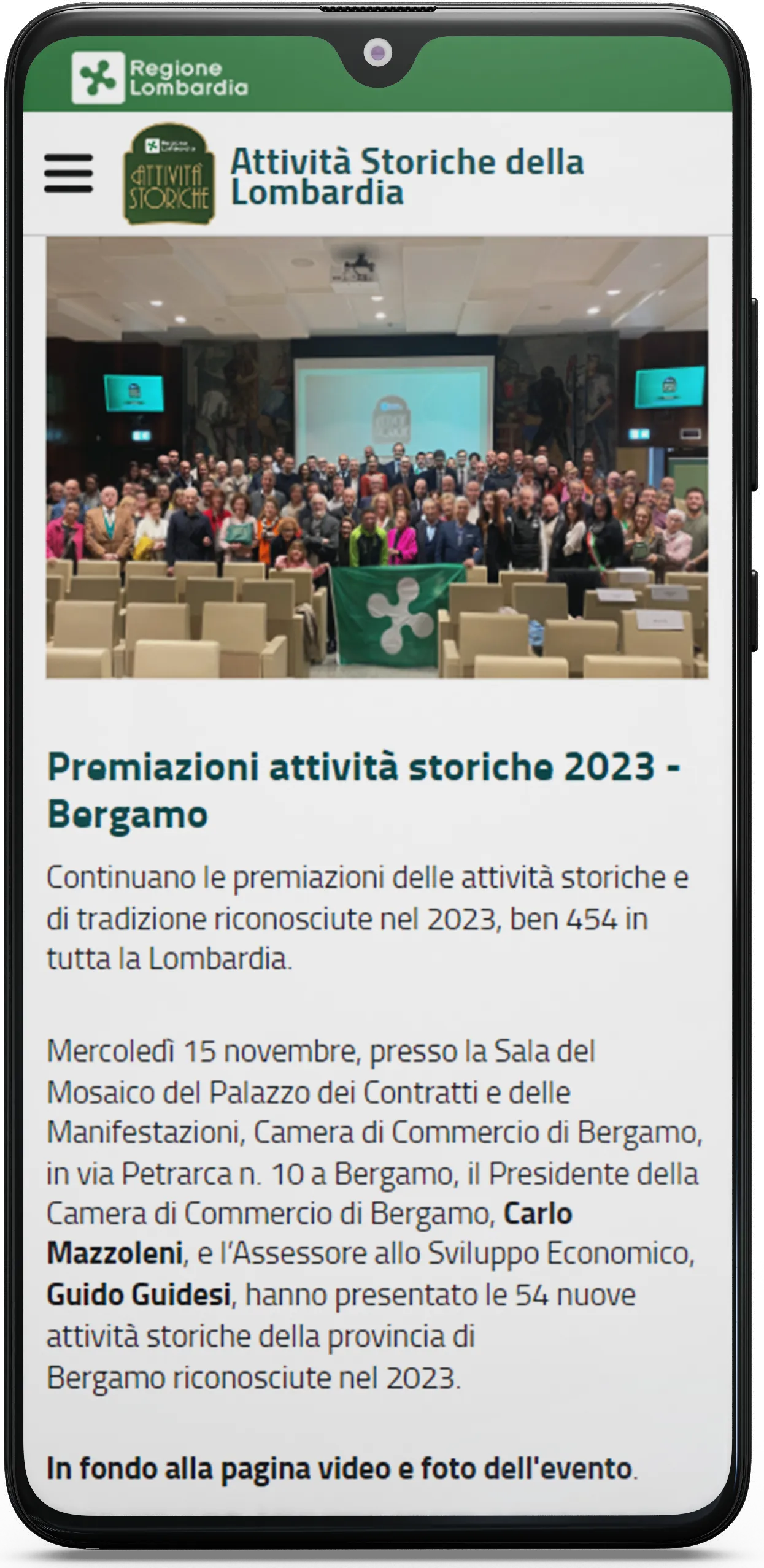 Post social sulla premiazione delle Attività Storiche Post social sulla premiazione delle Attività Storiche