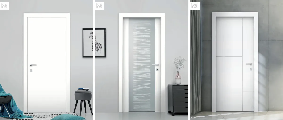 Campione finitura Bianco Lacca delle porte interne Vera