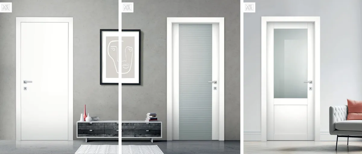 Campione finitura Bianco Opaco delle porte interne Vera