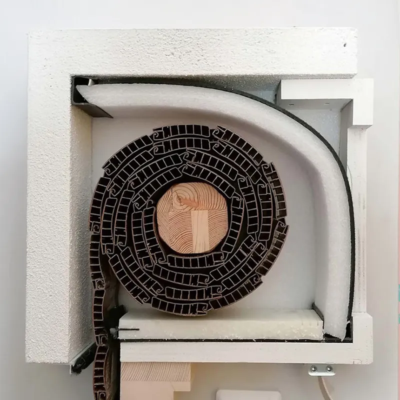 Sezione di un cassonetto coibentato