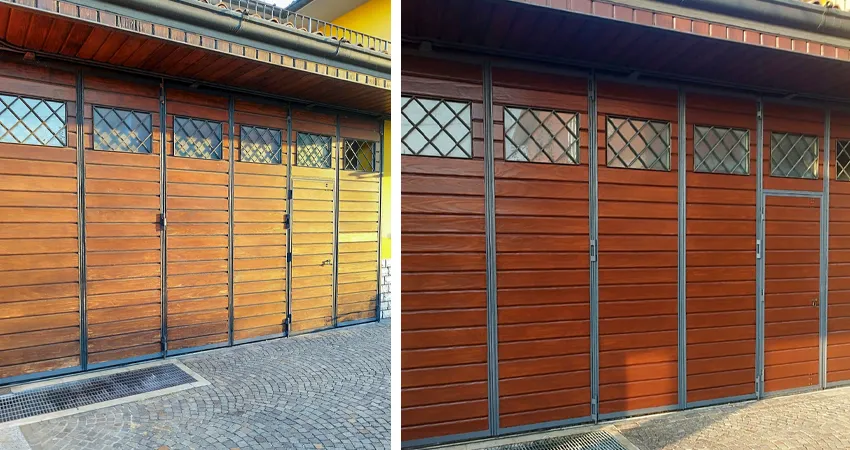 Basculante con porta d’ingresso pedonale Basculante con porta d’ingresso pedonale