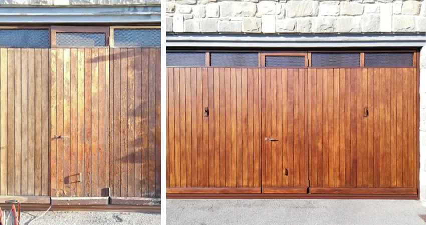 Basculante con porta d'ingresso pedonale Basculante con porta d'ingresso pedonale